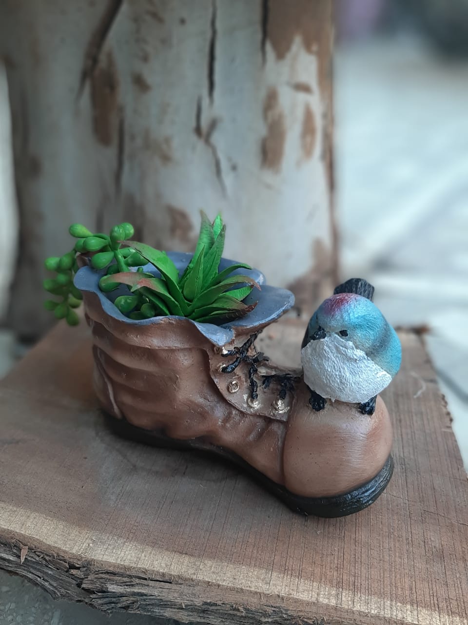 Bird on Shoe Pot