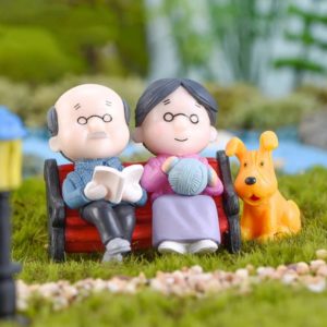 Grandparents with Bench