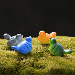 Polyresin Birds Small Miniature - (Pack of 1) for Fairy Garden / Bonsai Decor / Terrarium Decor / Home Decor / Kids Room / Outdoor / Garden Decor and Best for Gifting