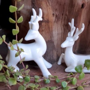 Ceramic Rein Deer Statue - (Set of 2)